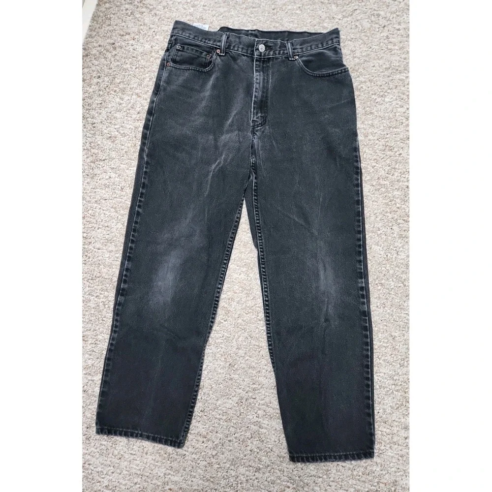 Vintage Levi's 550 Men's 34x30 Actual Black 100% Cotton Relaxed Distressed